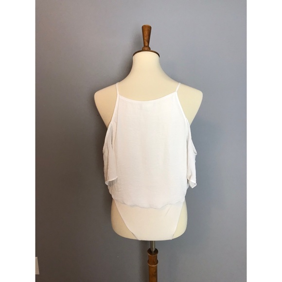 White cold shoulder bodysuit - Picture 3 of 5